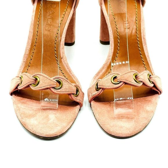 Coach Women's Heel Sandal Coach Link Ankle Strap 5 - Picture 2 of 7